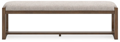 Cabalynn - Large Uph Dining Room Bench - Oatmeal / Light Brown