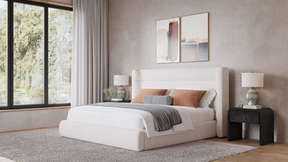 Formosa Frank - Upholstered Wingback Platform Bed