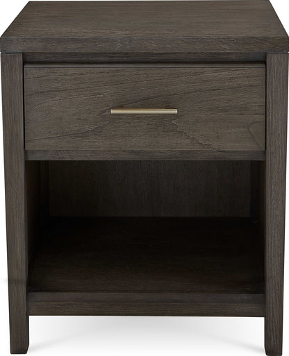 Nevis Riva - One Drawer Nightstand - Sharkskin