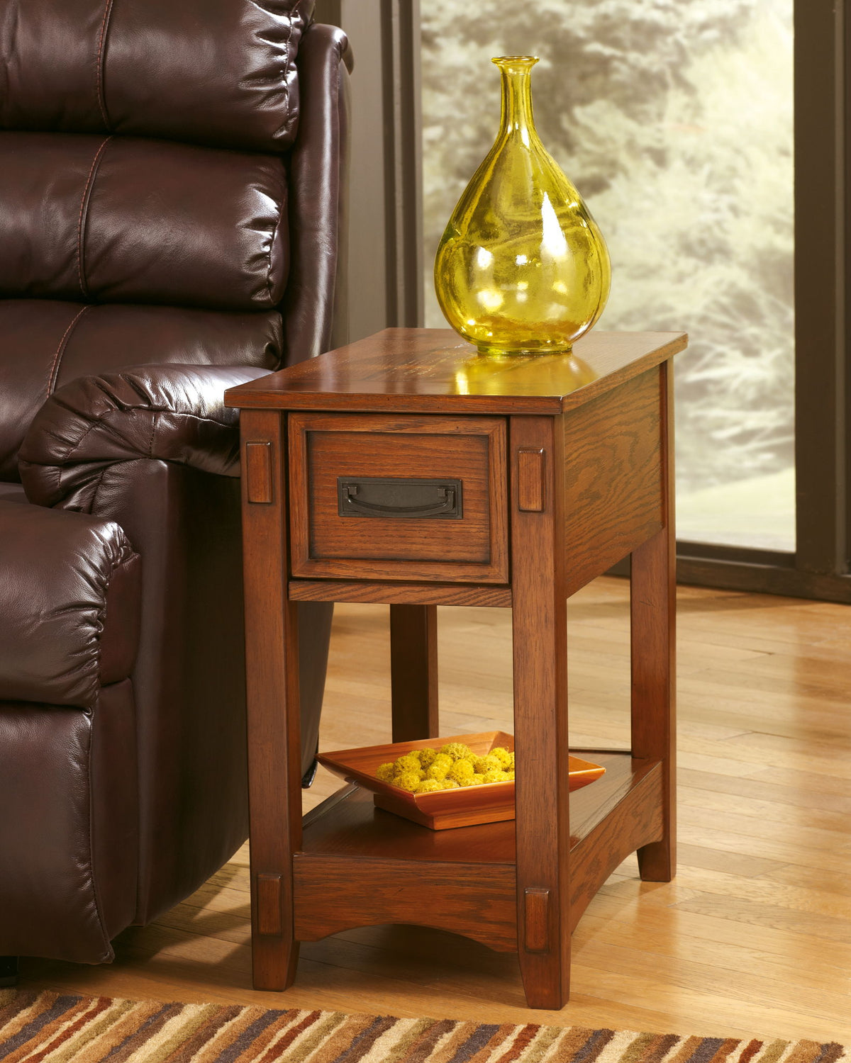Breegin - Chair Side End Table - 1 Drawer - Brown