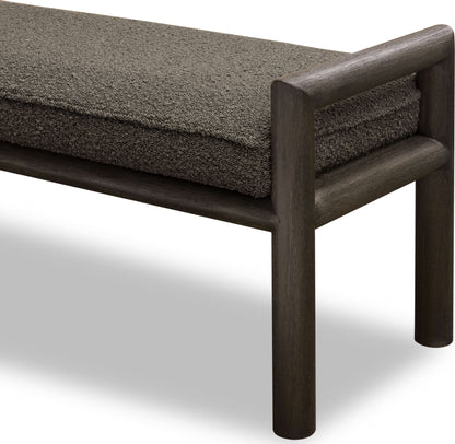 Dorsey - Boucle Upholstered Wooden Bench