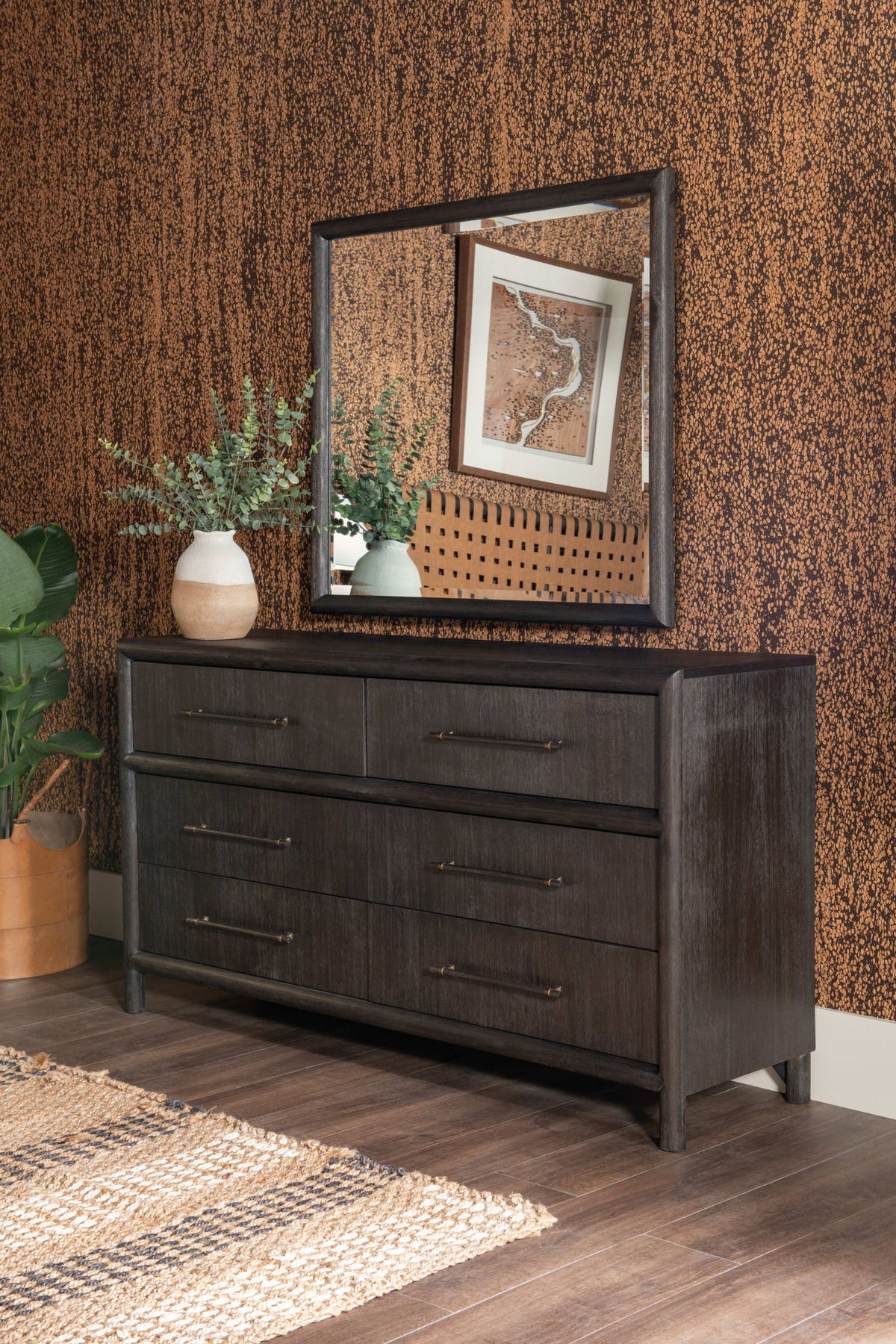 Dorsey - Solid Wood And Glass Mirror