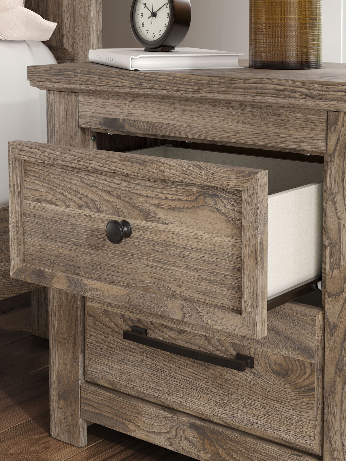 Rusticott - Two Drawer Night Stand - Brown