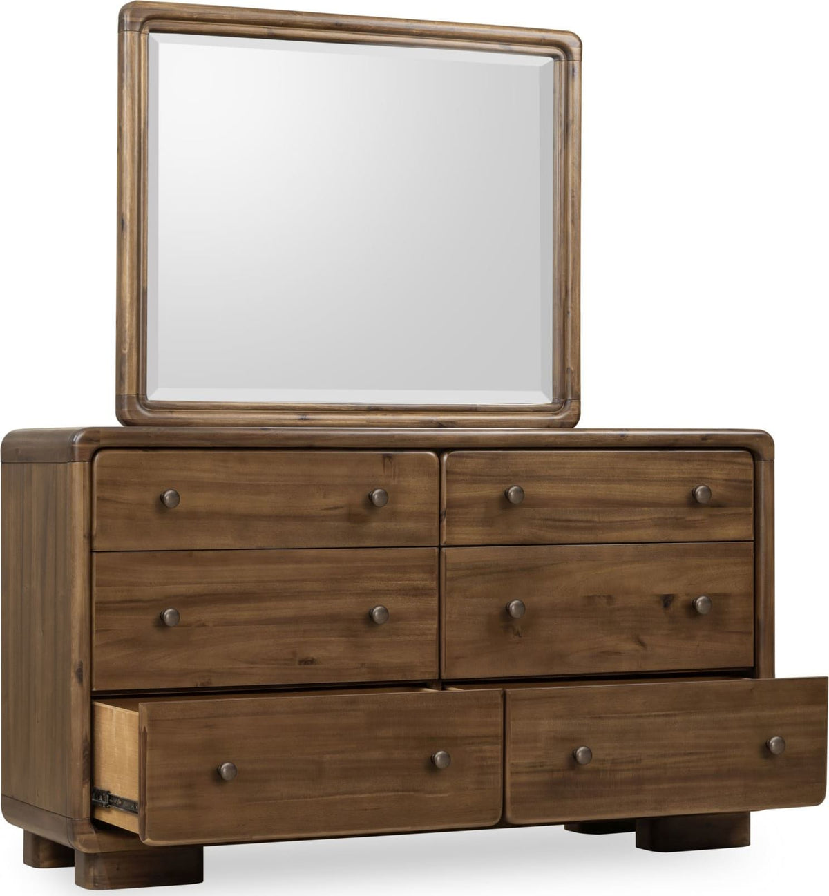 Boka - Six Drawer Acacia Wood Dresser - Impala