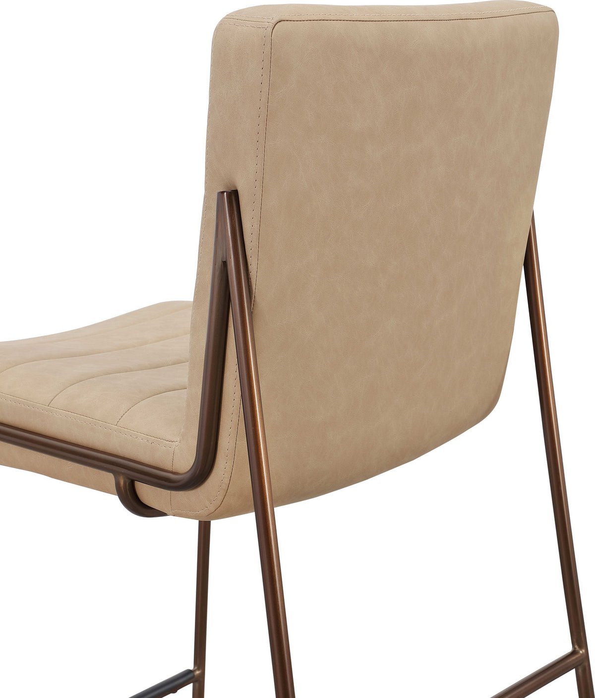 Crossroads 2.0 - Madison Metal Frame Bar Stool - Honey Synthetic Leather