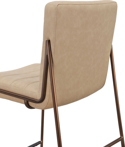 Crossroads 2.0 - Madison Metal Frame Bar Stool - Honey Synthetic Leather