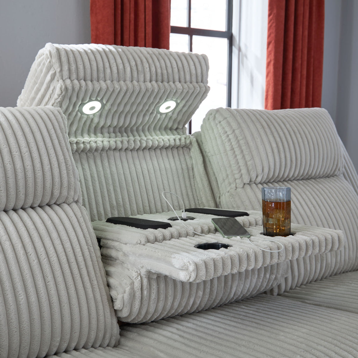Forest Lake - Power Reclining Sofa With Adj Headrest