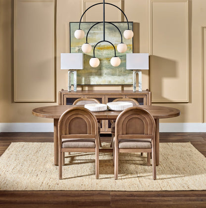 Astor - Arc Back Chair (Set of 2) - Wheat Bread / Claystone
