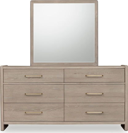 Gardenia - Six Drawer Oak Wood Dresser - Chai