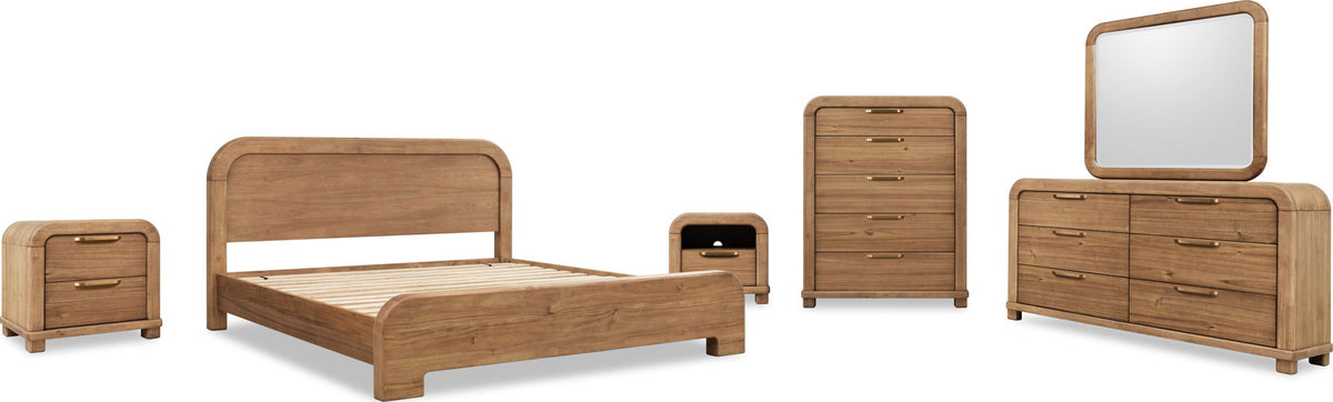 Kione - Six Drawer Acacia Wood Dresser - Lioness