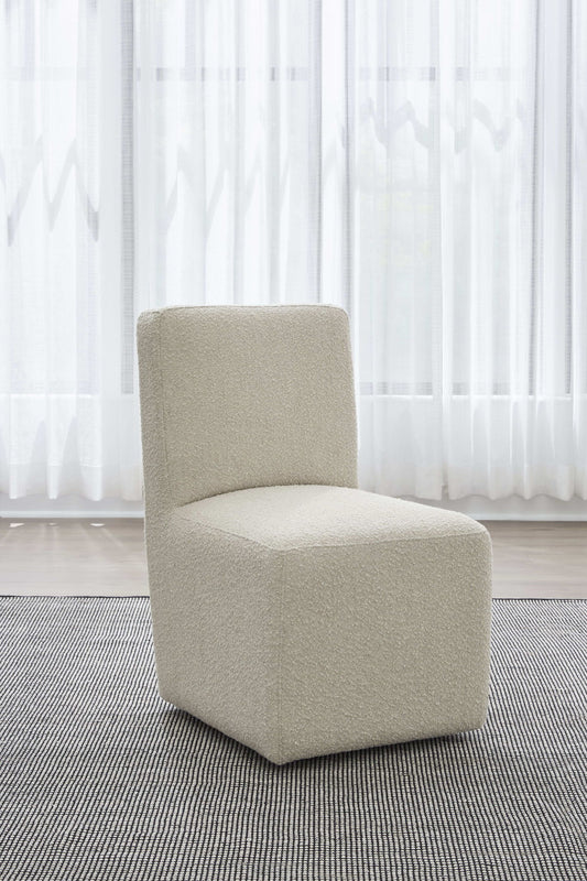Liv - Fully Upholstered Dining Chair (Set of 2) - Brun Boucle