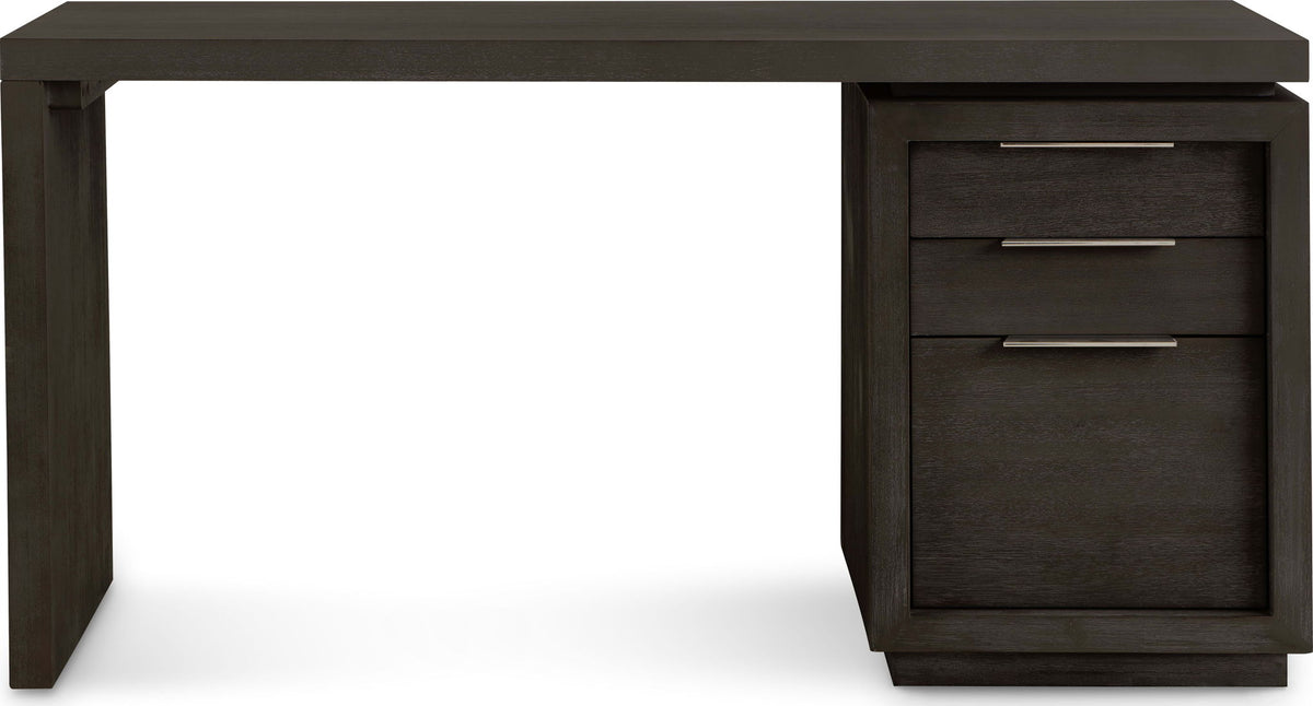 Oxford - Single Pedestal Desk - Basalt Gray