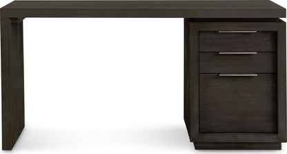 Oxford - Single Pedestal Desk - Basalt Gray