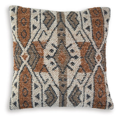 Kierenworth - Pillow (Set of 4) - Sienna / Ivory / Black