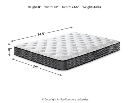 8 Inch Bonnell Hybrid - Twin Mattress - White
