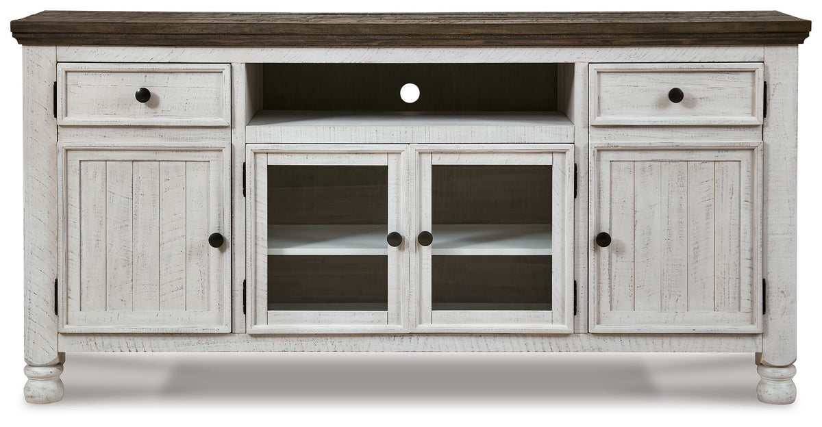 Havalance - Extra Large TV Stand - 4 Doors - Brown / Beige