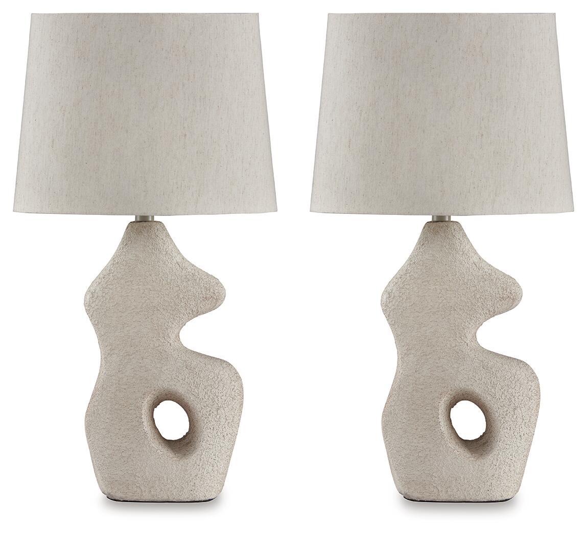 Chadrich - Paper Table Lamp (Set of 2) - Antique Beige