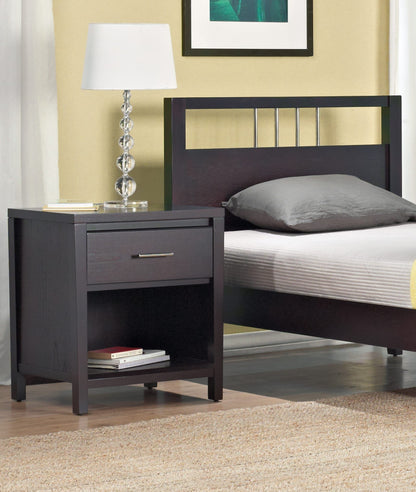 Nevis - One Drawer Nightstand - Espresso