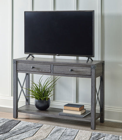 Freedan - Console Sofa Table - Grayish Brown
