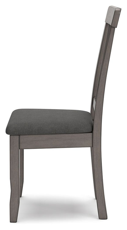 Shullden - 5 Pc. - Drop Leaf Table, 4 Side Chairs - Gray