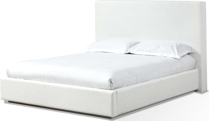 One - Queen Upholstered Platform Bed - Pearl