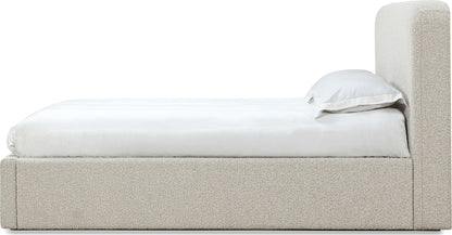 Virgil Off-White - Upholstered Platform Bed