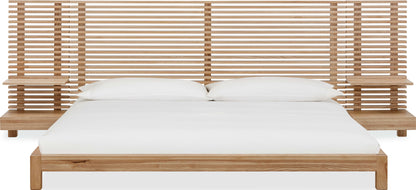 Tanner - Solid Ash Wall Bed With Integrated Nightstands