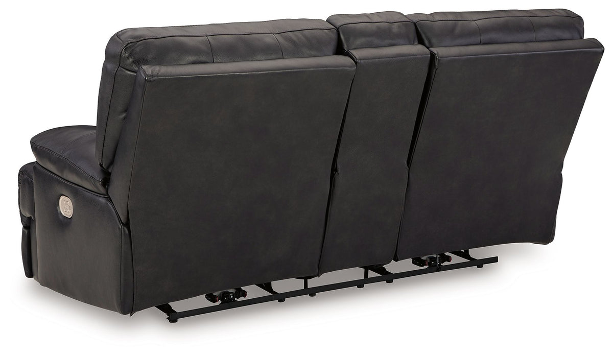 Mountainous - Power Reclining Loveseat With Console /Adj Headrest - Eclipse