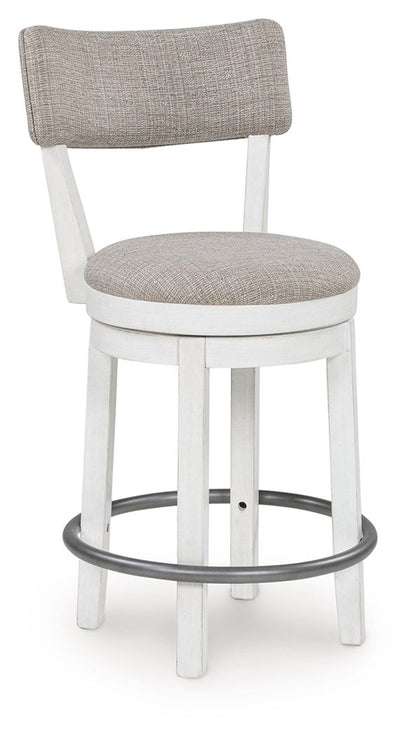 Robbinsdale - Upholstered Swivel Barstool (Set of 2) - Antique White