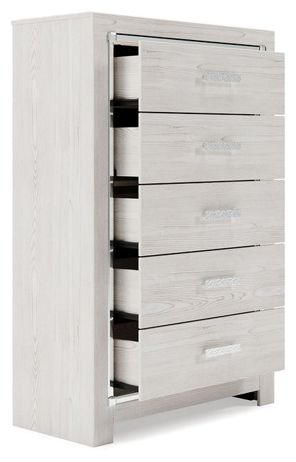 Altyra - Five Drawer Chest - White