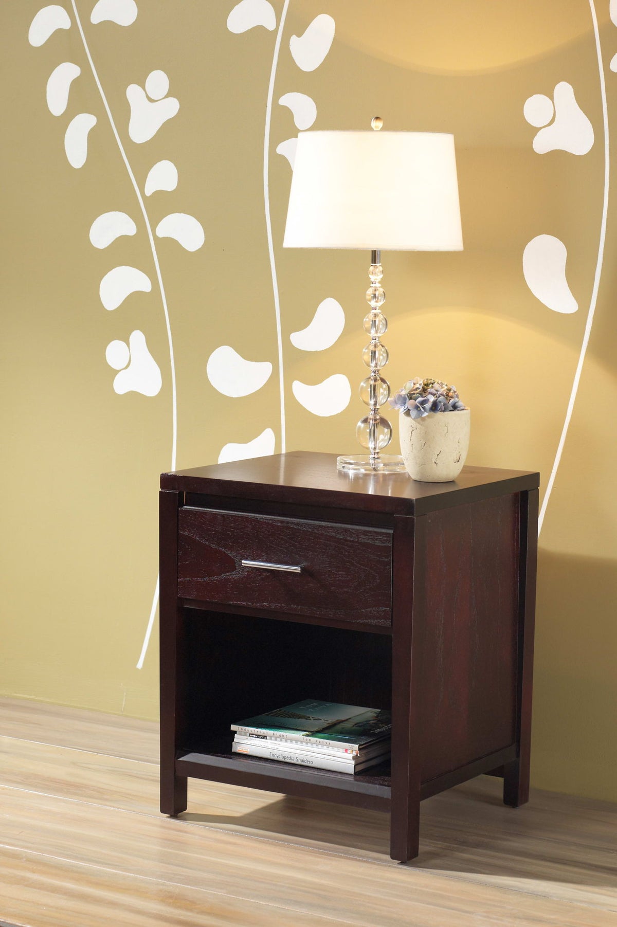 Nevis - One Drawer Nightstand - Espresso
