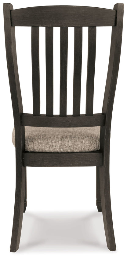 Tyler Creek - Dining UPH Side Chair (Set of 2) - Slatback - Black / Grayish Brown