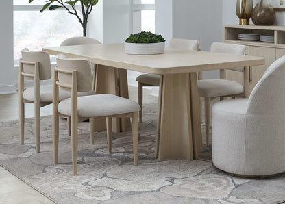 Zinnia - Wood Back Dining Chair (Set of 2) - White Sand And Dune Chenille