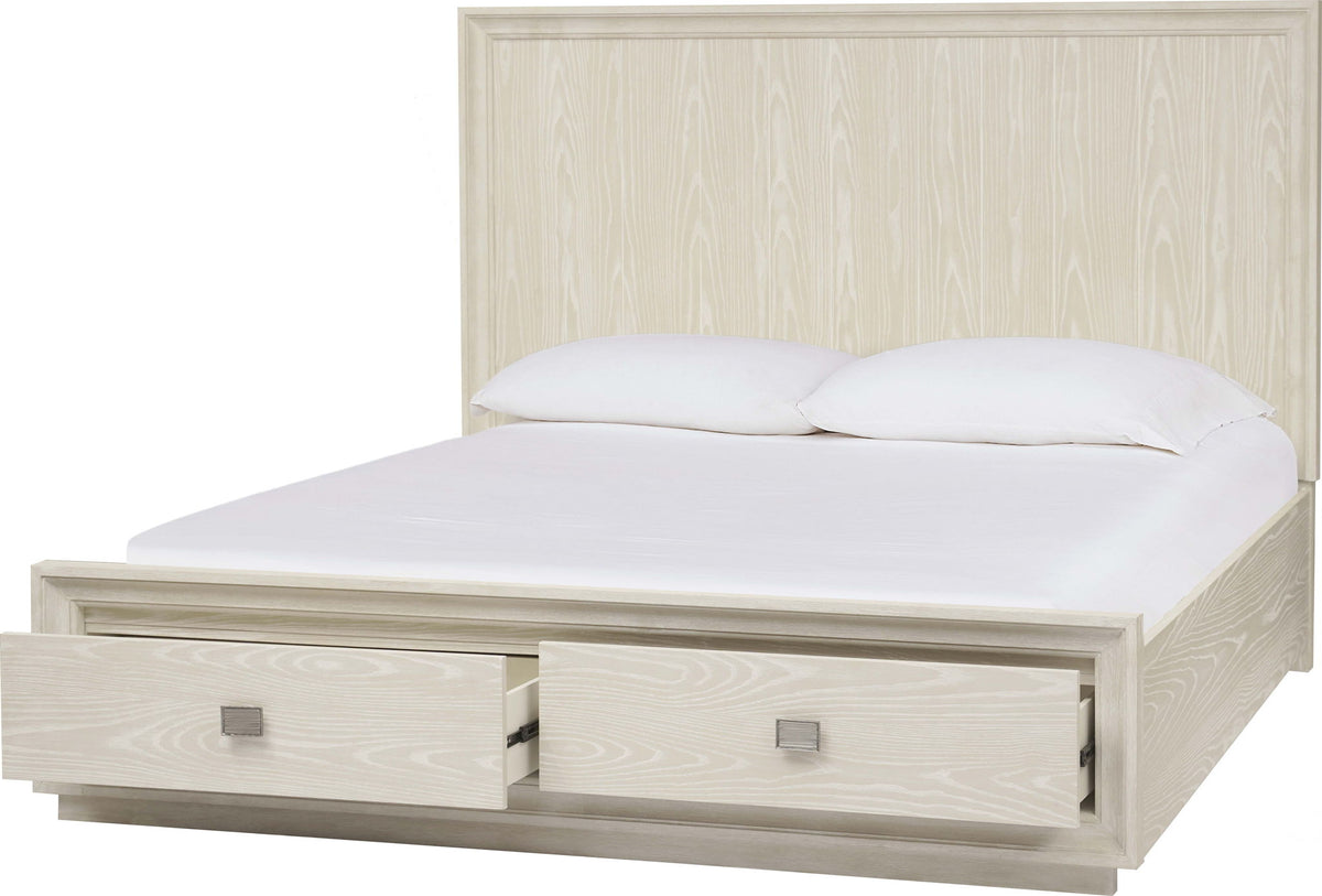 Maxime - California King Two Drawer Footboard Storage Bed - Ash