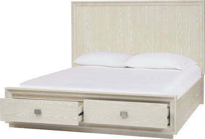 Maxime - California King Two Drawer Footboard Storage Bed - Ash