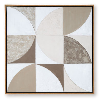 Harelman - Wall Art - Tan / Taupe / White