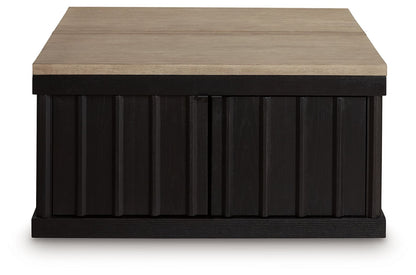 Rylandyn - Lift Top Cocktail Table - Black / Light Brown