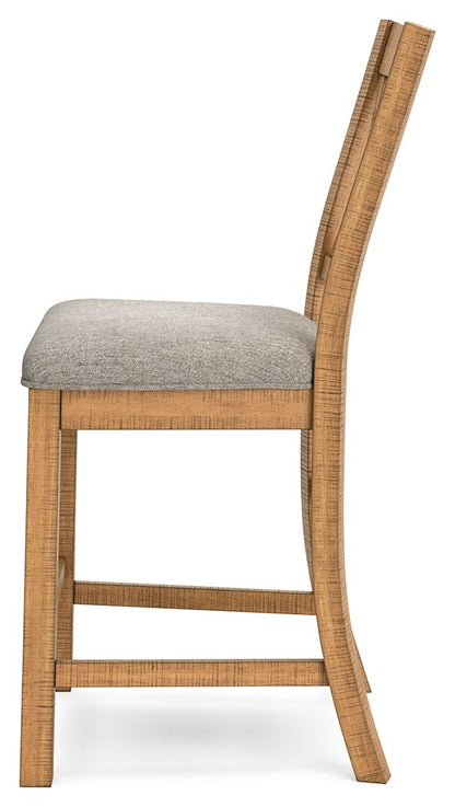 Havonplane - Upholstered Barstool (Set of 2) - Brown