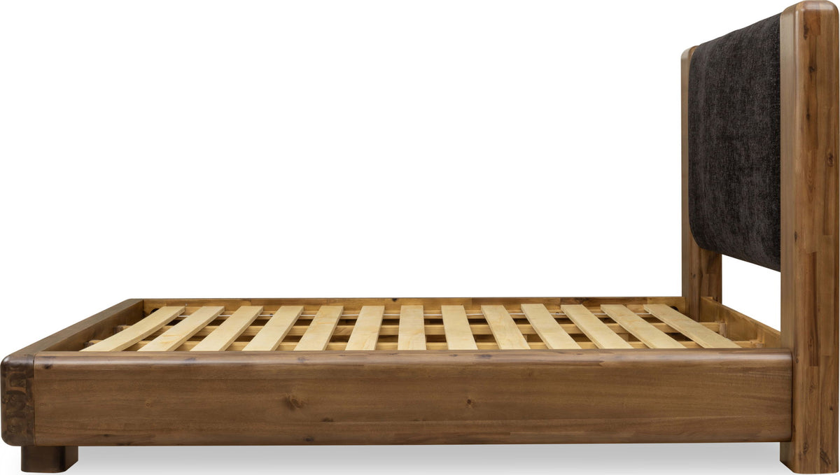 Boka - Chenille Upholstered Platform Bed