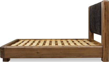 Boka - Chenille Upholstered Platform Bed