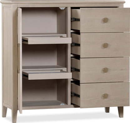 Camden - Six Drawer One Door Oak Wood Chest - Chai