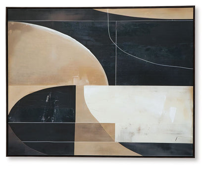 Ewanford - Wall Art - Black / Brown / Tan