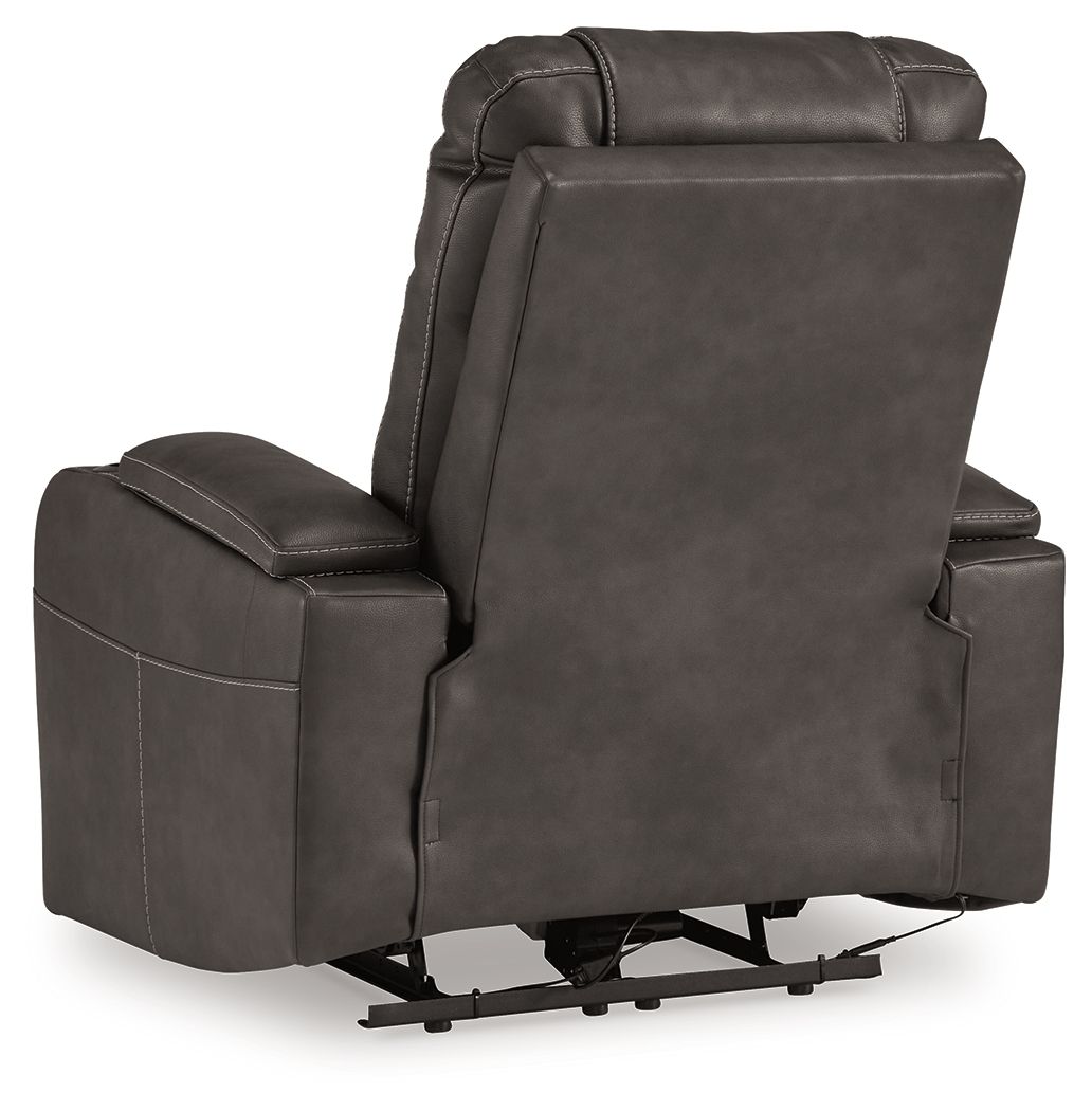 Feazada - Power Recliner With Adj Headrest - Shadow