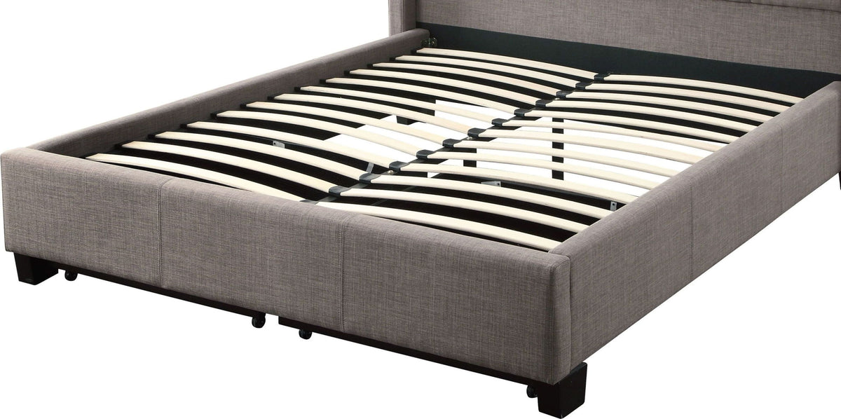 Geneva Melina - California King Upholstered Storage Bed - Dolphin Linen