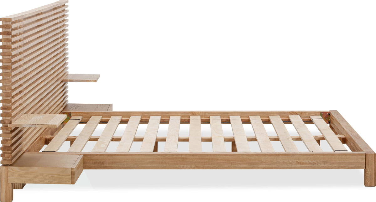Tanner - Solid Ash Wall Bed With Integrated Nightstands