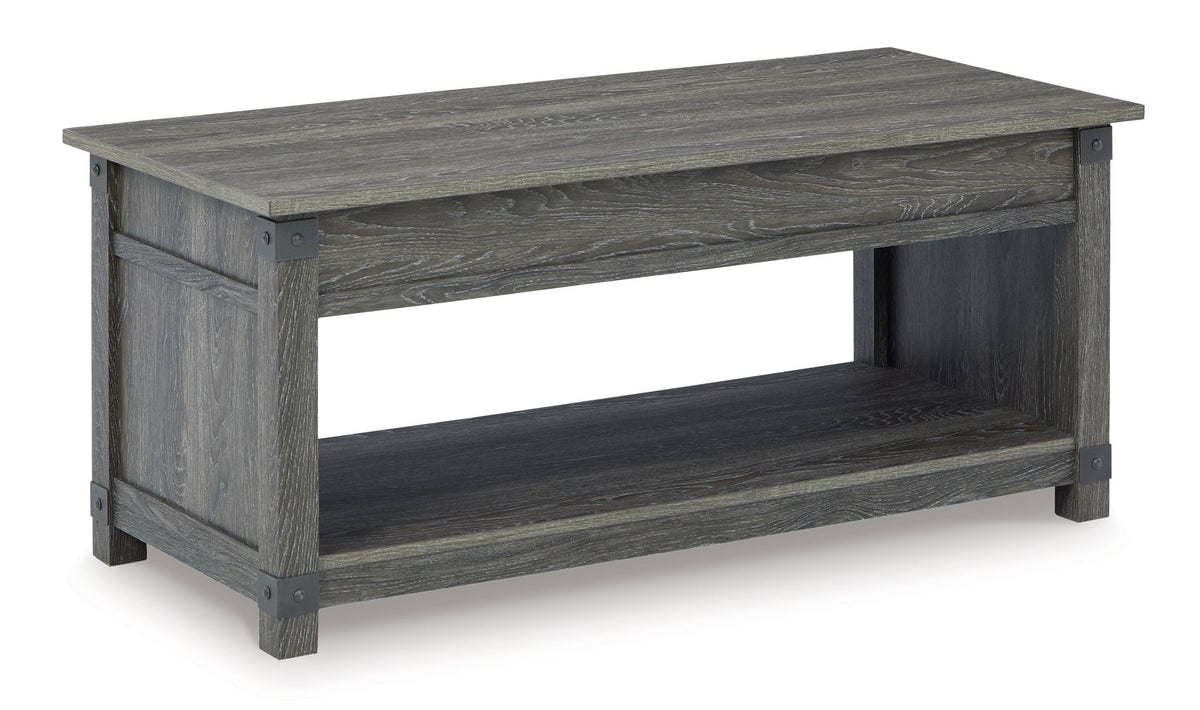 Freedan - 3 Pc. - Coffee Table, 2 End Tables - Grayish Brown