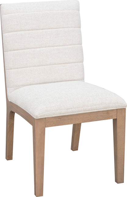 Sumire - Solid Wood Dining Chair (Set of 2) - Ginger And Natural Linen