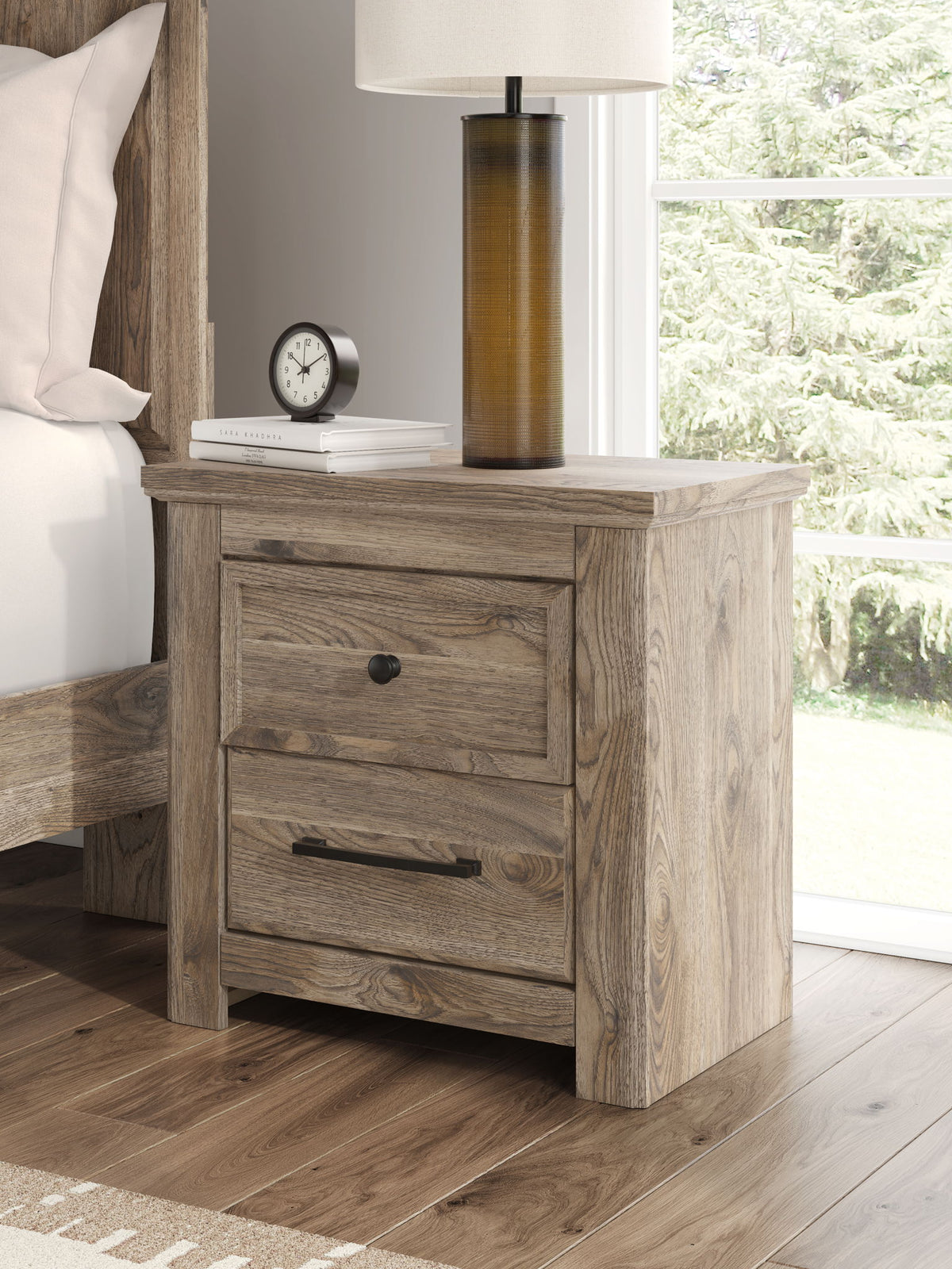 Rusticott - Two Drawer Night Stand - Brown