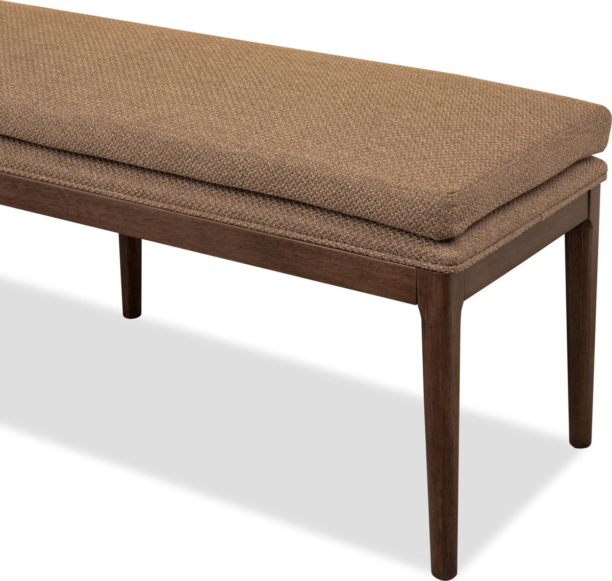 Carlisle - Upholstered Bench - Light Brown / Pecan Pie
