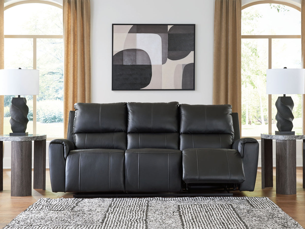 Glossmore - Reclining Sofa - Black